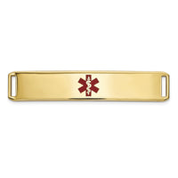 14K Epoxy Enameled Medical ID Ctr Plate # 819-XM652