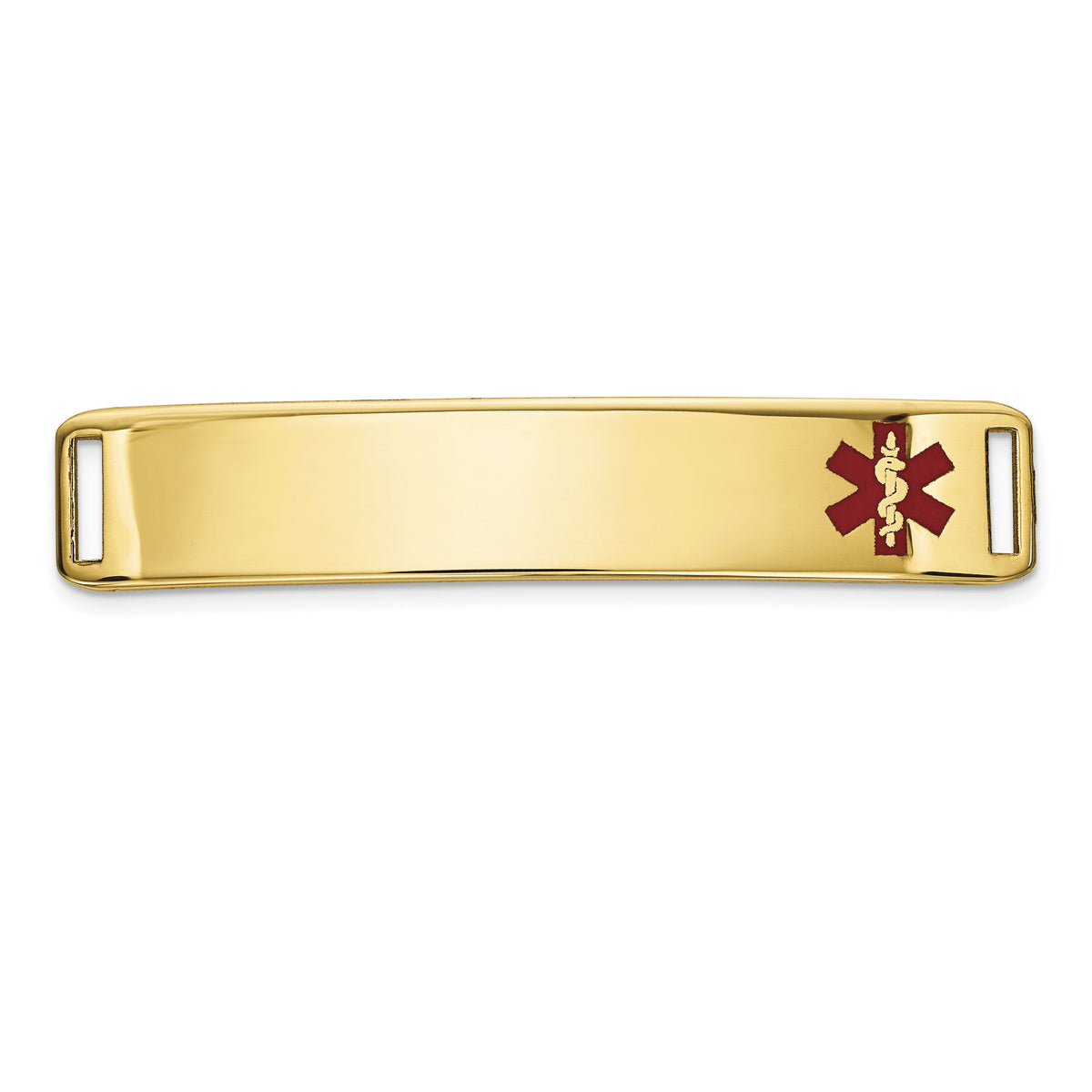 14K Epoxy Enameled Medical ID Off Ctr Plate # 819-XM654