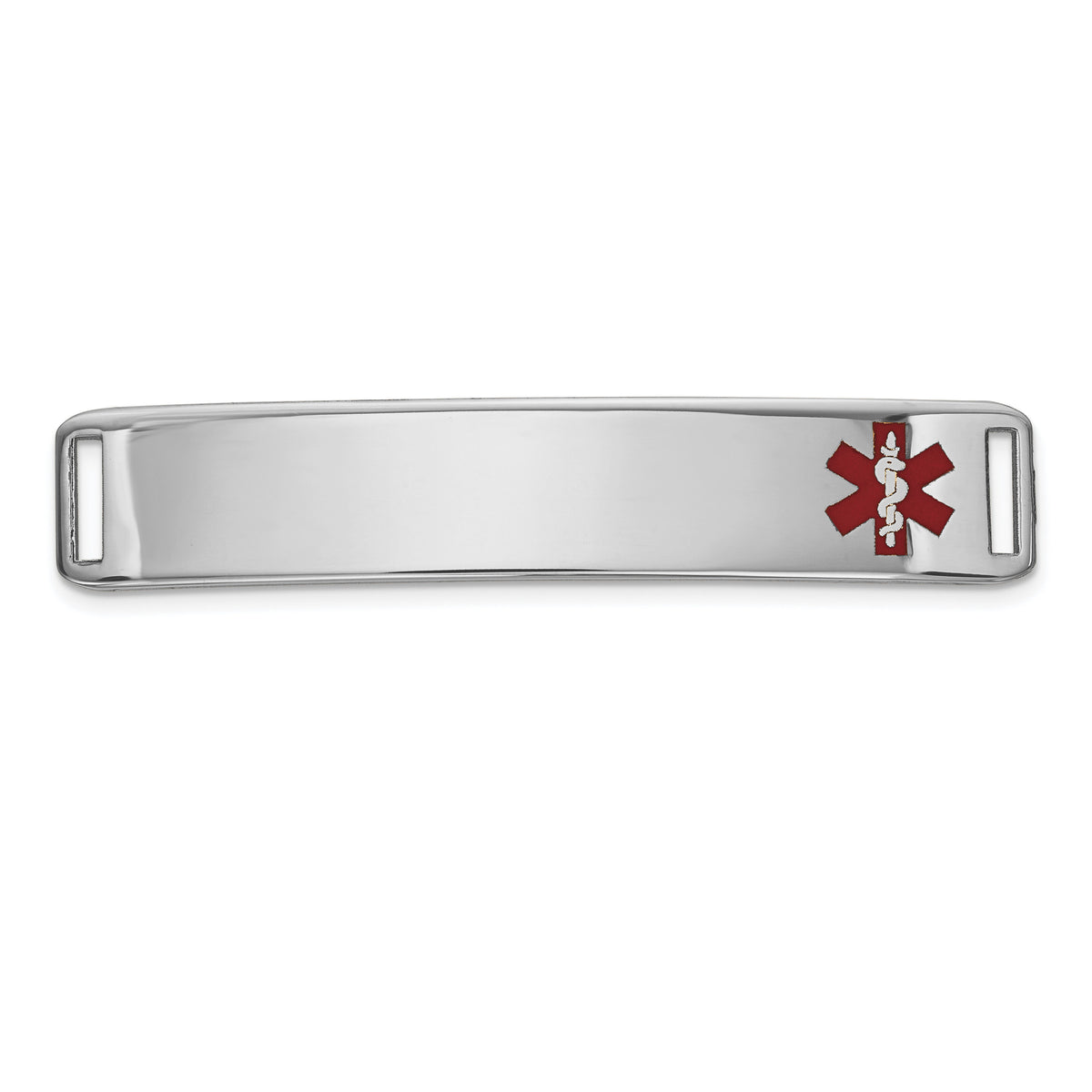 14K WG Epoxy Enameled Medical ID Off Ctr Plate # 819-XM654W