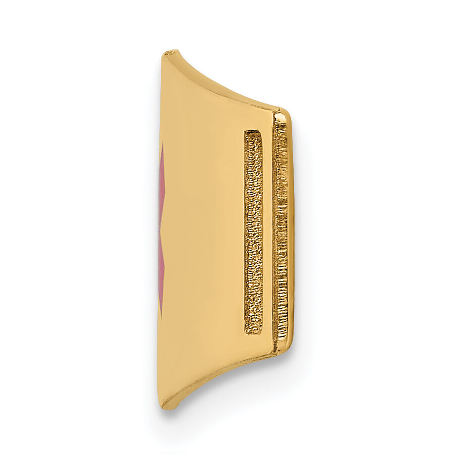 14K Epoxy Enameled Medical ID Ctr Soft Diamond Shape Plate # 820-XM655