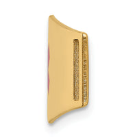 14K Epoxy Enameled Medical ID Ctr Soft Diamond Shape Plate # 820-XM655