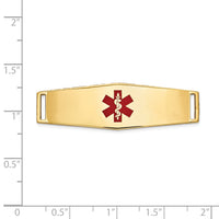 14K Epoxy Enameled Medical ID Ctr Soft Diamond Shape Plate # 820-XM655
