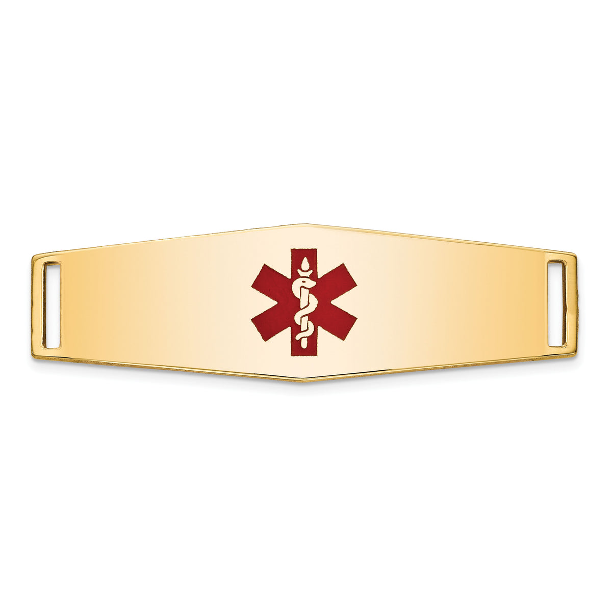 14K Epoxy Enameled Medical ID Ctr Soft Diamond Shape Plate # 820-XM655