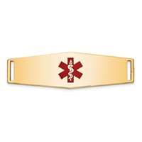 14K Epoxy Enameled Medical ID Ctr Soft Diamond Shape Plate # 820-XM655