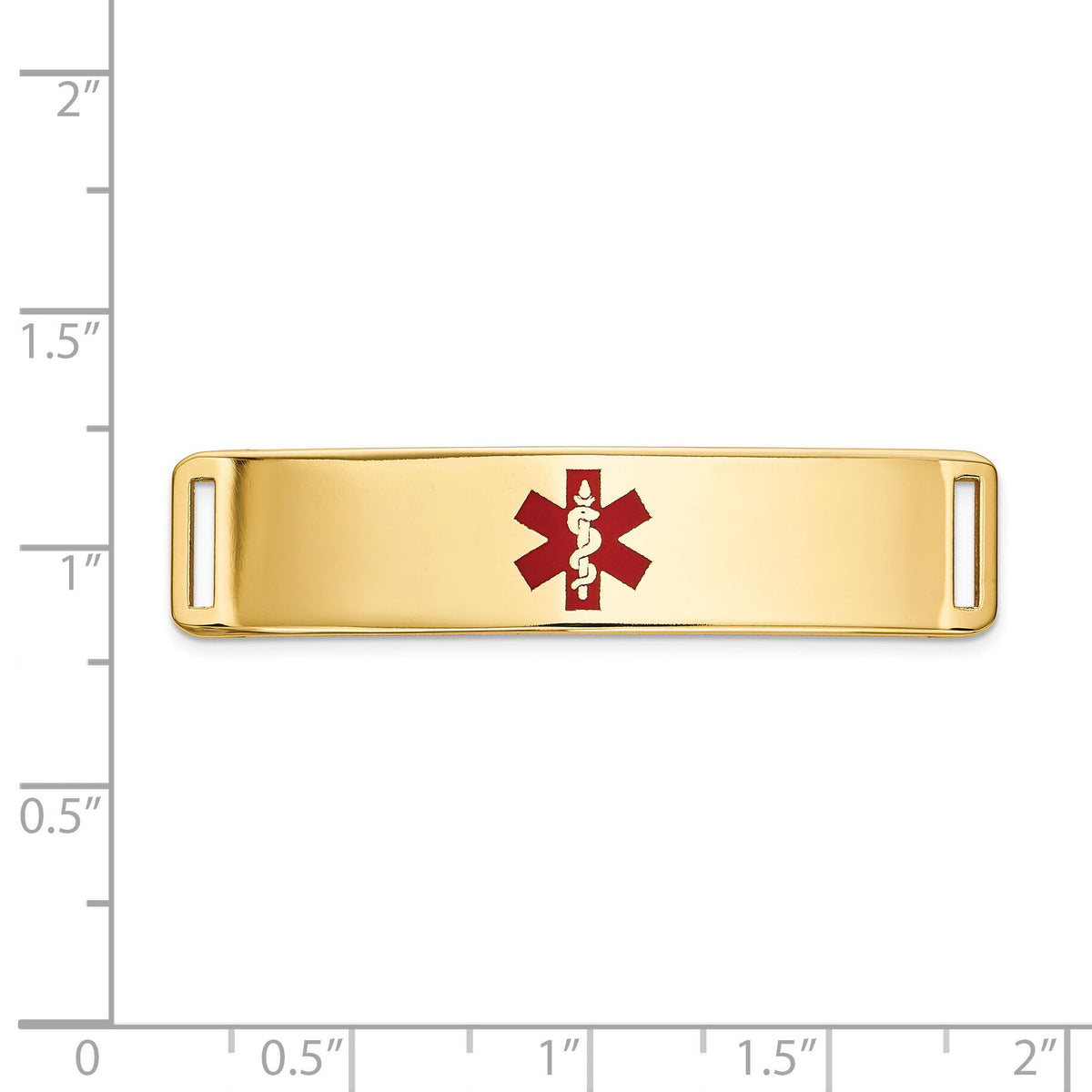 14K Epoxy Enameled Medical ID Ctr Plate # 820-XM656