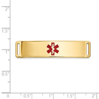 14K Epoxy Enameled Medical ID Ctr Plate # 820-XM656