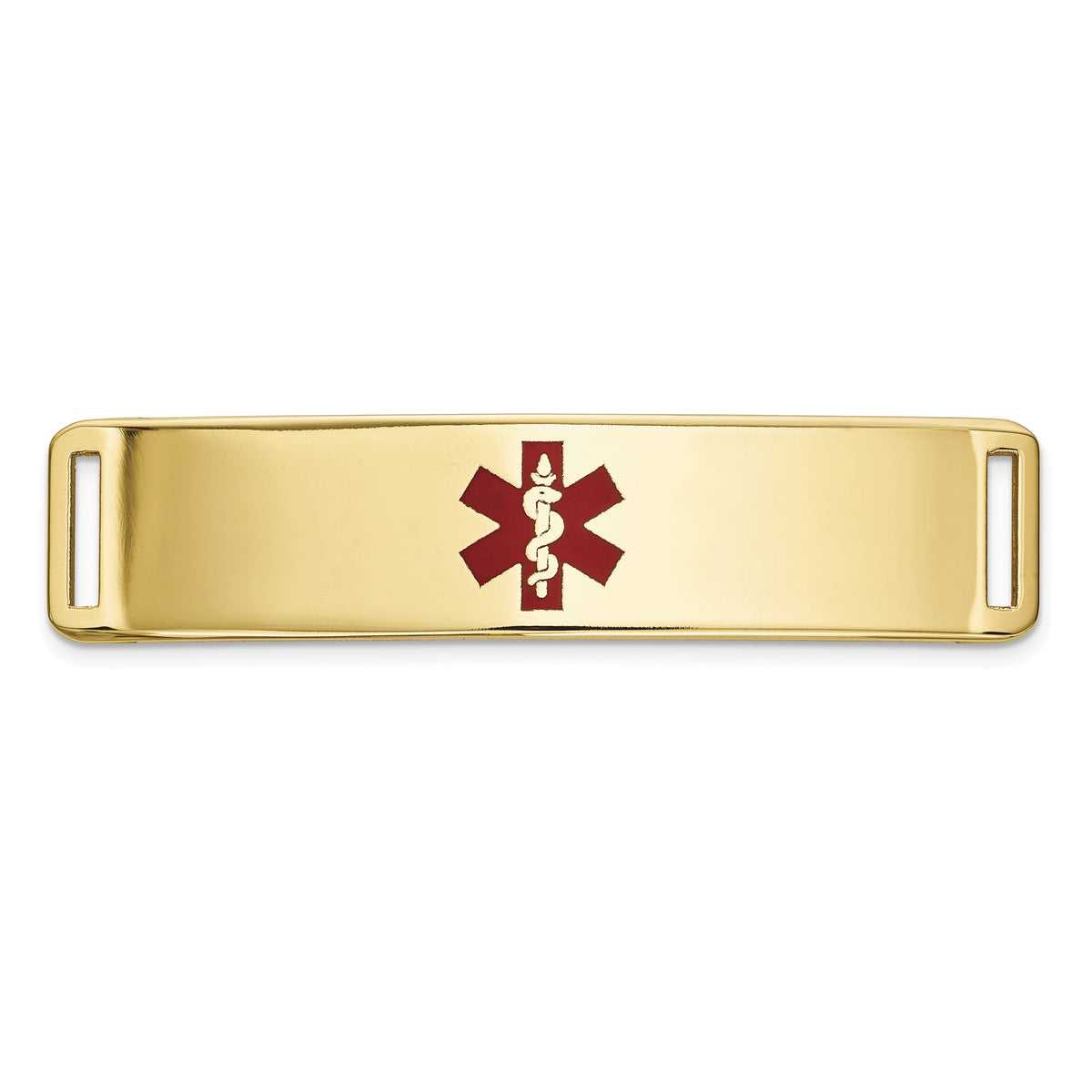 14K Epoxy Enameled Medical ID Ctr Plate # 820-XM656