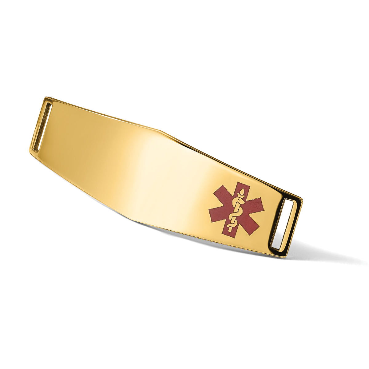 14K Epoxy Enameled Medical ID Off Ctr Soft Diamond Shape Plate # 820-XM657