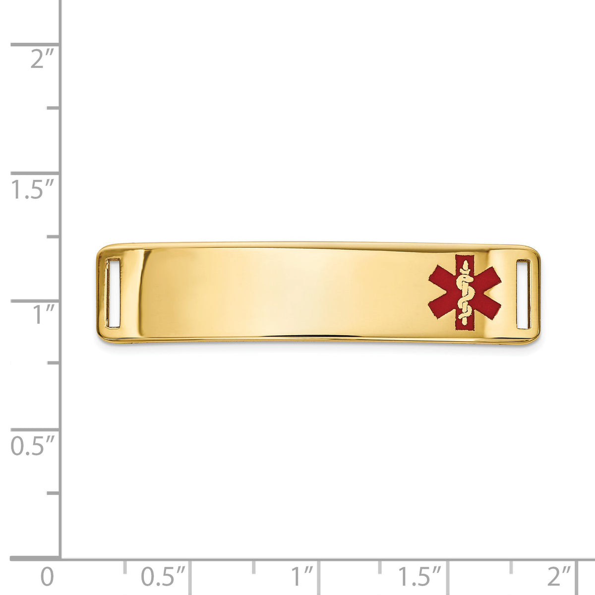 14K Epoxy Enameled Medical ID Off Ctr Plate # 820-XM658