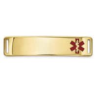 14K Epoxy Enameled Medical ID Off Ctr Plate # 820-XM658