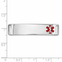 14K WG Epoxy Enameled Medical ID Off Ctr Plate # 820-XM658W
