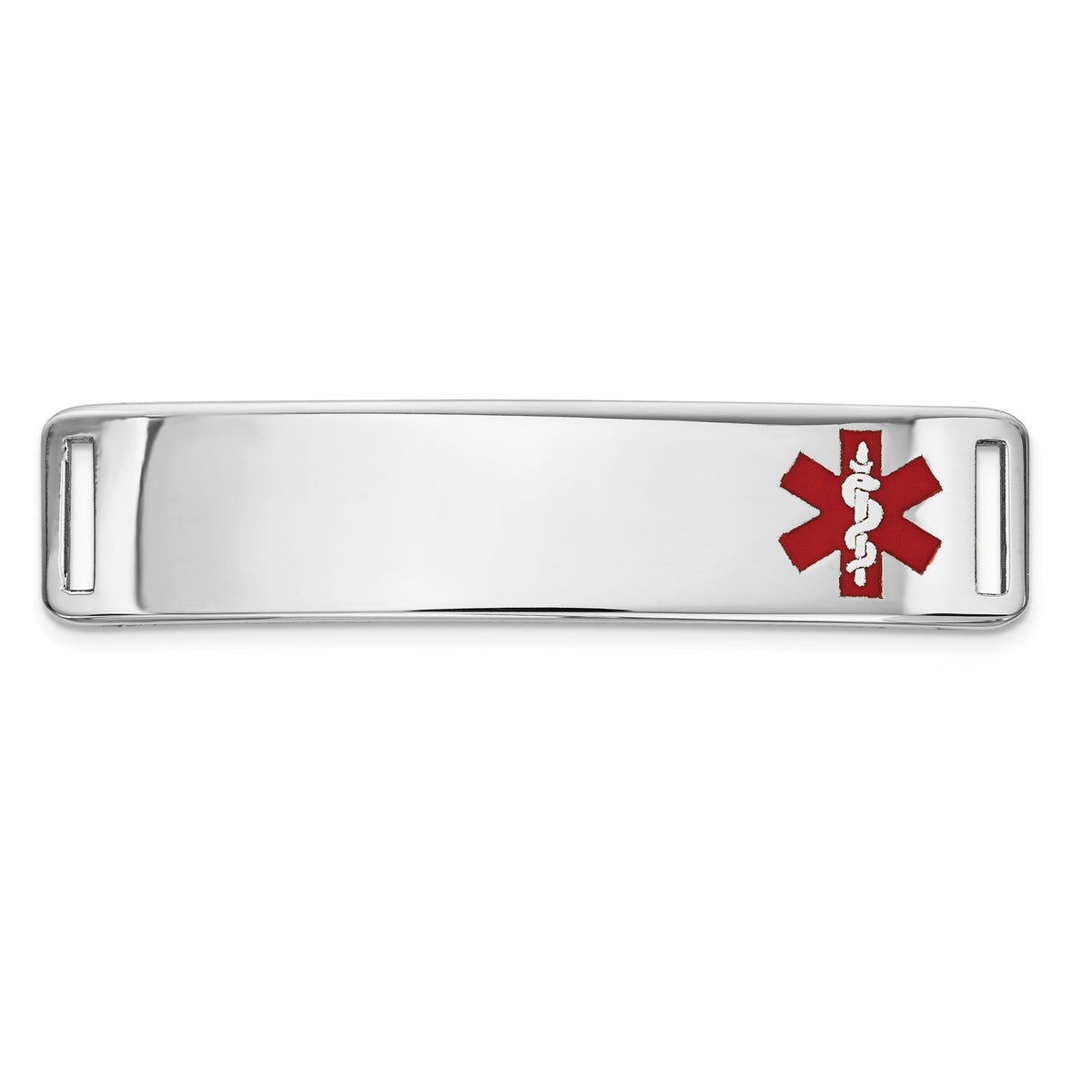 14K WG Epoxy Enameled Medical ID Off Ctr Plate # 820-XM658W