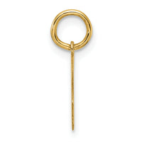 14k Plain Small .013 Gauge Facing Right Engravable Boy Head Charm-XM659/13