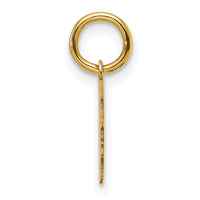 14k Plain Small .013 Gauge Facing Right Engravable Girl Head Charm-XM660/13