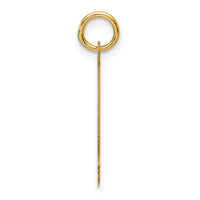 14k Plain Medium .013 Gauge Facing Right Engravable Boy Head Charm-XM661/13