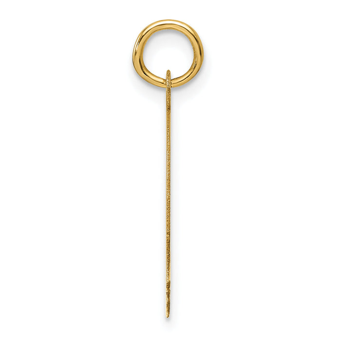 14k Plain Medium .013 Gauge Facing Right Engravable Boy Head Charm-XM661/13