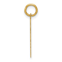 14k Plain Medium .013 Gauge Facing Right Engravable Girl Head Charm-XM662/13