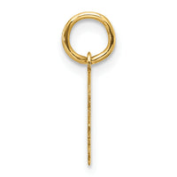 14k Plain Small .013 Gauge Facing Left Engravable Boy Head Charm-XM665/13