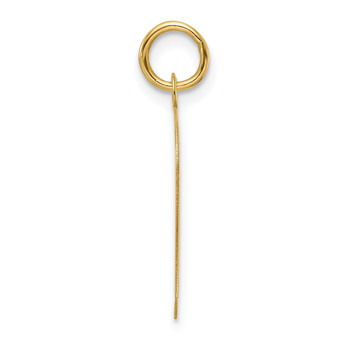 14k Plain Medium .013 Gauge Facing Left Engravable Boy Head Charm-XM668/13