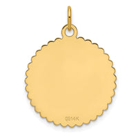 14k .013 Gauge Engravable Scalloped Disc Charm-XM672/13