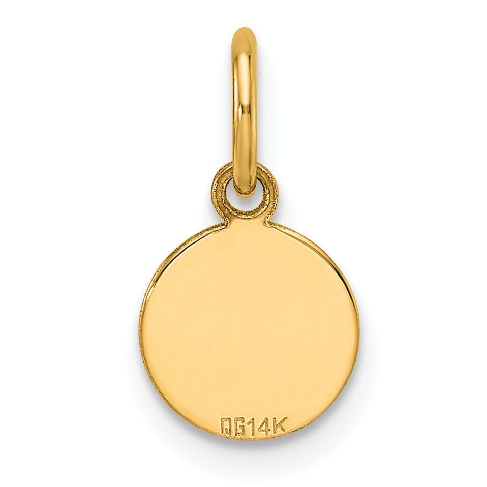 14k Plain .013 Gauge Circular Engravable Disc Charm-XM673/13
