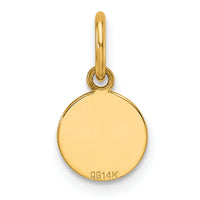14k Plain .013 Gauge Circular Engravable Disc Charm-XM673/13