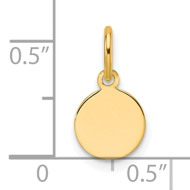 14k Plain .009 Gauge Circular Engravable Disc Charm-XM673/09
