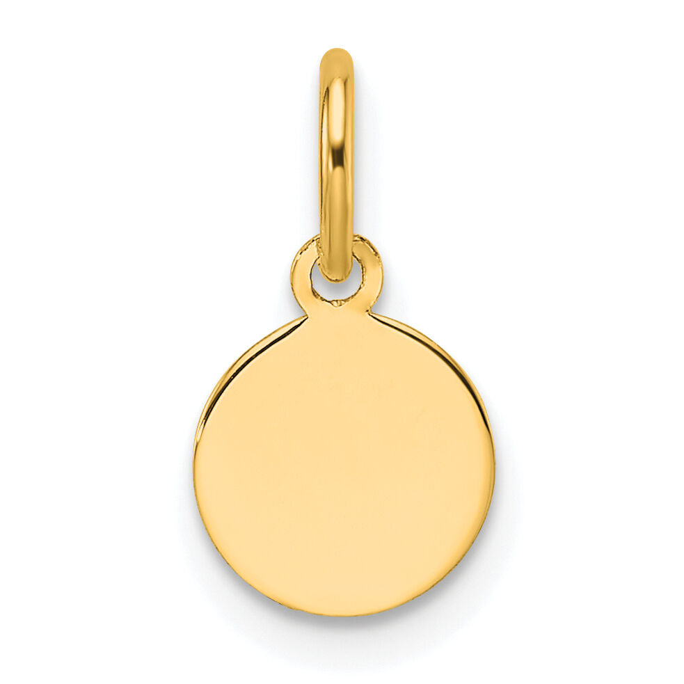 14k Plain .013 Gauge Circular Engravable Disc Charm-XM673/13