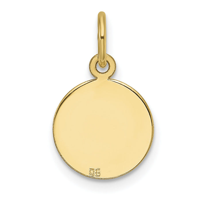 14k Plain .018 Gauge Circular Engravable Disc Charm-XM674/18
