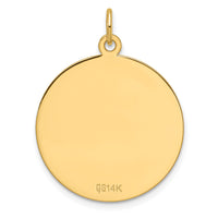 14k Etched .013 Gauge Engravable Round Disc Charm-XM677/13