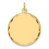 14k Etched .013 Gauge Engravable Round Disc Charm-XM677/13