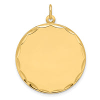 14k Etched .013 Gauge Engravable Round Disc Charm-XM678/13