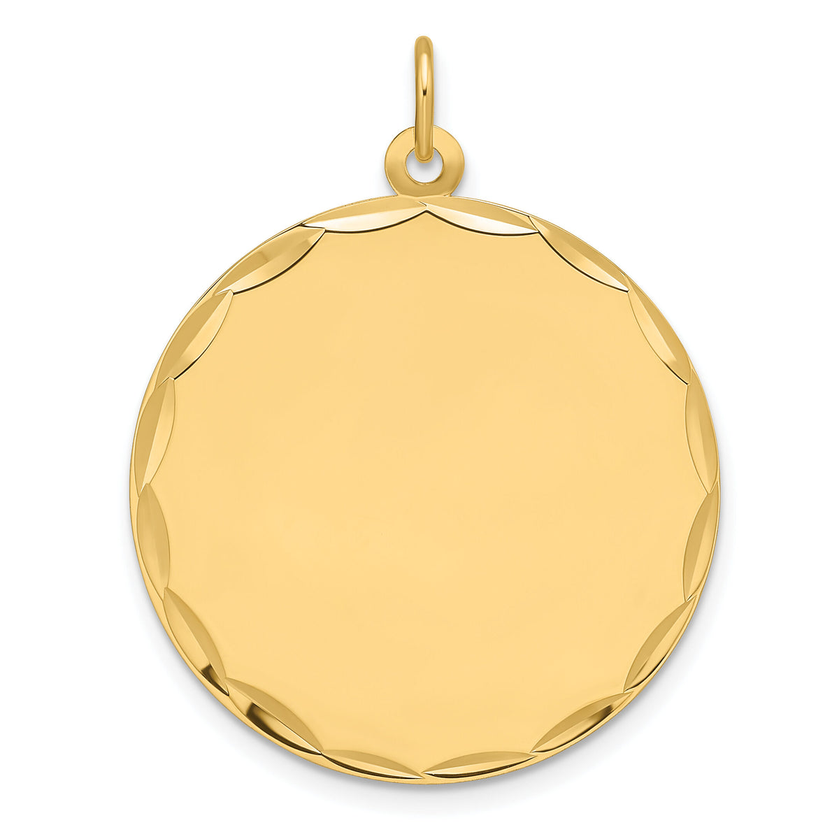 14k Etched .011 Gauge Engravable Round Disc Charm-XM678/11