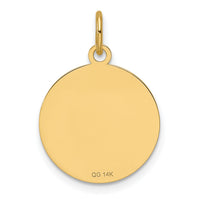 14k Plain .013 Gauge Engravable Round Disc Charm-XM679/13