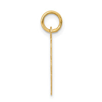 14k Girl Head on .013 Gauge Engravable Scalloped Disc Charm-XM68/13