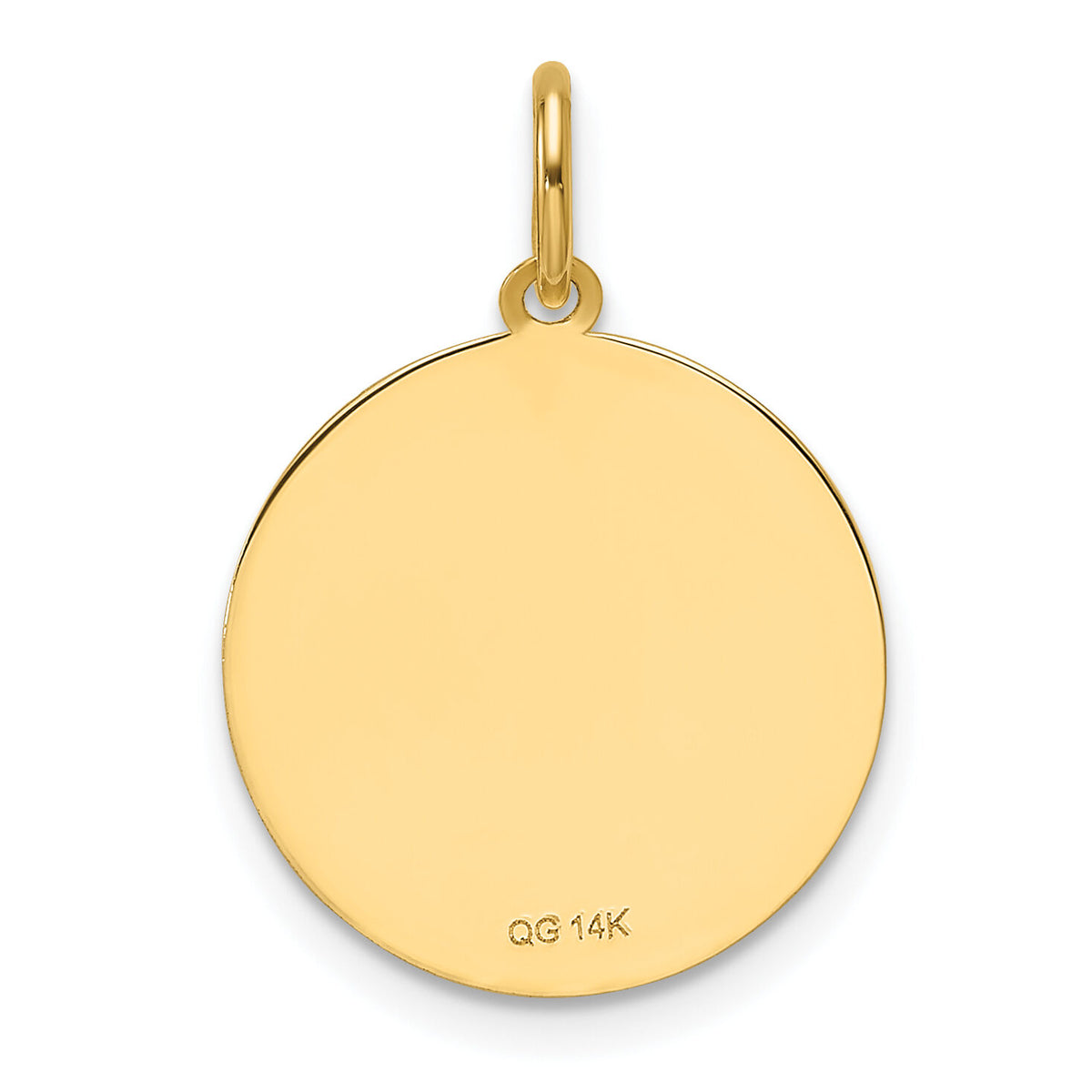 14k Plain .013 Gauge Engravable Round Disc Charm-XM680/13