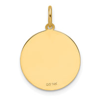 14k Plain .013 Gauge Engravable Round Disc Charm-XM680/13