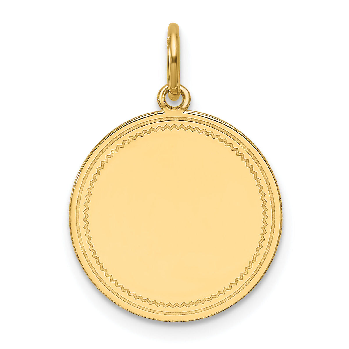 14k Plain .027 Gauge Engravable Round Disc Charm-XM680/27