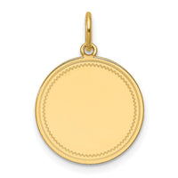 14k Plain .013 Gauge Engravable Round Disc Charm-XM680/13