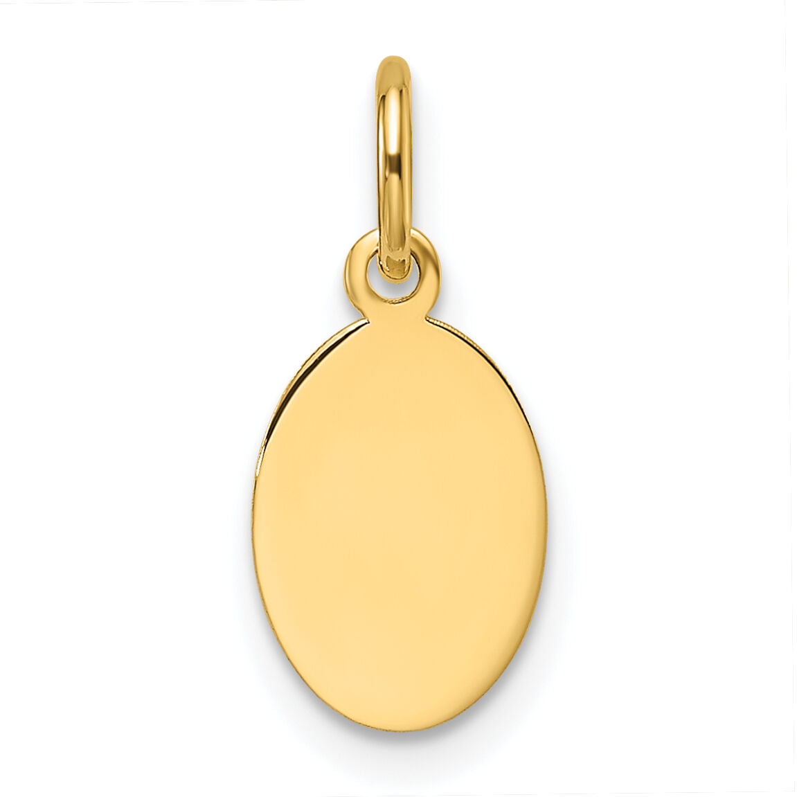 14k Plain .027 Gauge Engravable Oval Disc Charm-XM683/27