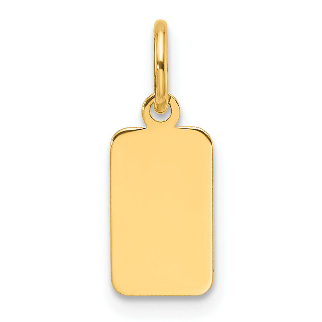 14k Plain .027 Gauge Engravable Rectangular Disc Charm-XM685/27