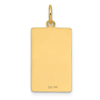 14k Patterned .013 Gauge Engravable Dog Tag Disc Charm-XM687/13