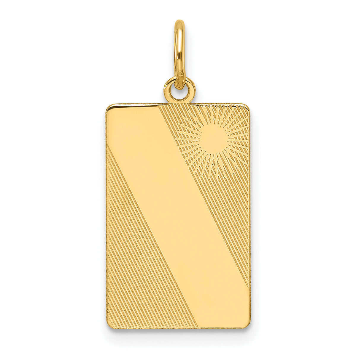 14k Patterned .013 Gauge Engravable Dog Tag Disc Charm-XM687/13