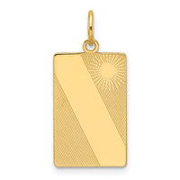 14k Patterned .013 Gauge Engravable Dog Tag Disc Charm-XM687/13