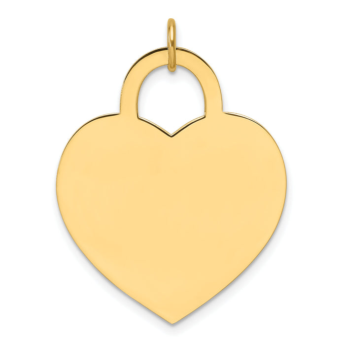 14k Large Engravable Heart Charm-XM691/27
