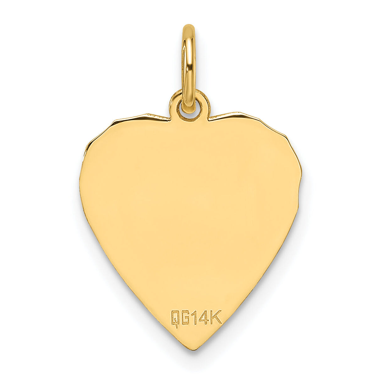 14k Etched .013 Gauge Engravable Heart Disc Charm-XM692/13