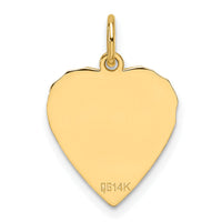 14k Etched .013 Gauge Engravable Heart Disc Charm-XM692/13