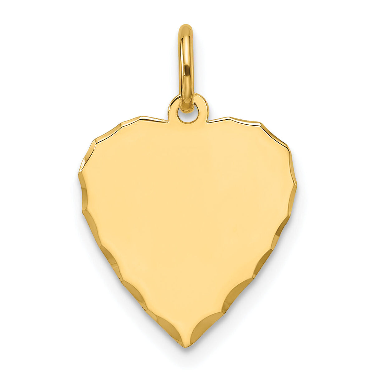 14k Etched .013 Gauge Engravable Heart Disc Charm-XM692/13