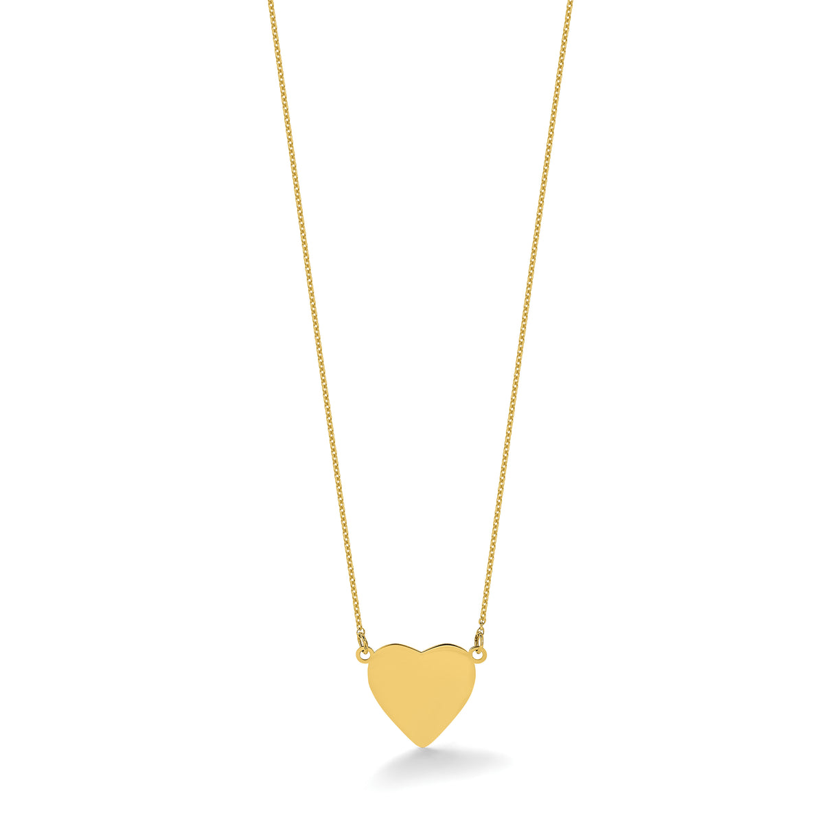 14k Plain .013 Gauge Heart Engravable Disc 18in Necklace-XM693/13-18