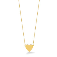 14k Plain .013 Gauge Heart Engravable Disc 18in Necklace-XM693/13-18